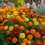 600 Pcs Petite French Marigold Seeds, Heirloom Tagetes Patula Mix for Planting, Fast-Growing Companion Flowers for Bright Sunlit Gardens