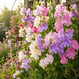 40 Pcs Sweet Pea Seeds, Heirloom High Scent Flowers for Planting, Robust Fast-Growing Vines for Bright Sunlit Spring Gardens