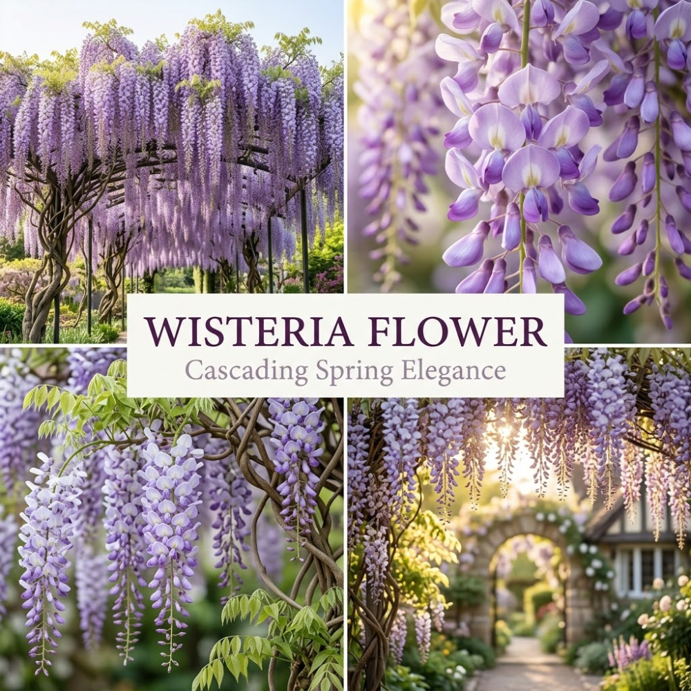 5 Pcs Wisteria Seeds for Planting Outdoors, Non-GMO Climbing Vine Seeds, Low Maintenance Fragrant Cascading Blooms for Pergolas & Arbors