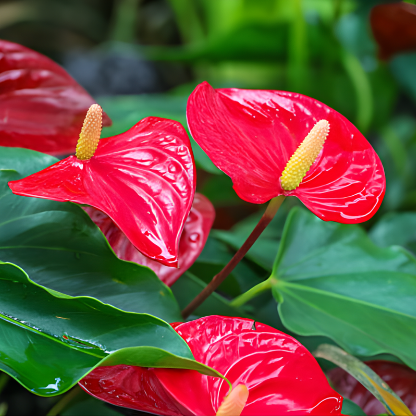 Red Anthurium Live Plant in 4 Inch Pot, Live House Plants, Great for Home & Office Styling, Succulent Arrangements & Beginner Growers