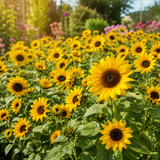 60 Pcs Dwarf Gold Sunflower Seeds for Planting Outdoors, Grow Robust, Easy to Care Vibrant Yellow Blooms for Yard Borders & Window Boxes