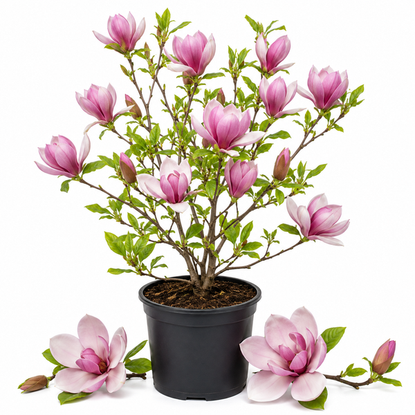 Jane Magnolia Plant in 3 Gallon Pot, 3 Ft Tall, Live Flowering Deciduous Tree for Ornamental Landscaping, Cold-Hardy Shrub for Tulip-Shaped Spring Blooms (No Ship to CA,HI,AK)