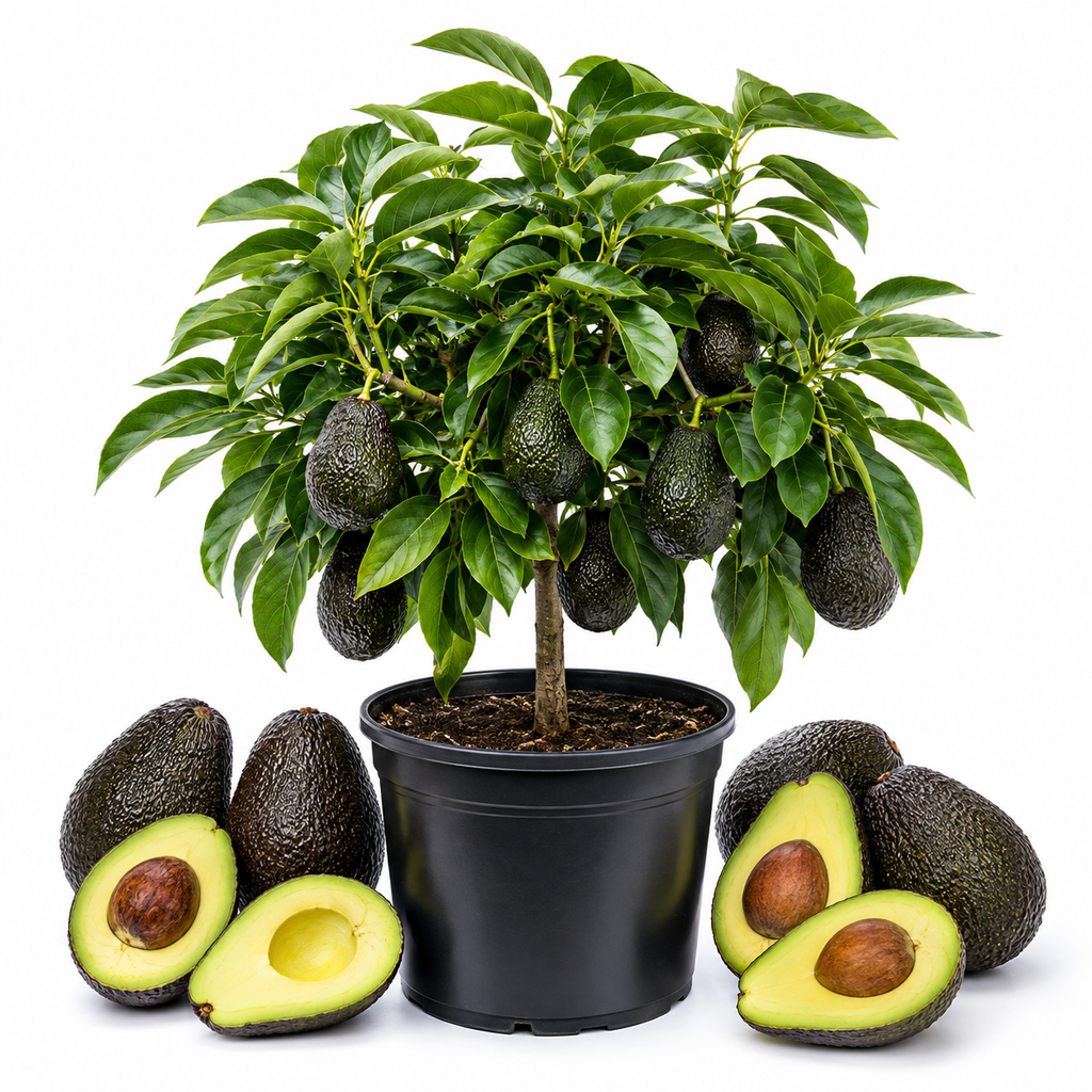 Large HASS Avocado Trees Live Plants | 2.5–3 Ft Tall Potted Plant | Hardy Fruit-Bearing Tree for Indoor and Outdoor Growing (No Ship to CA,HI,AK)