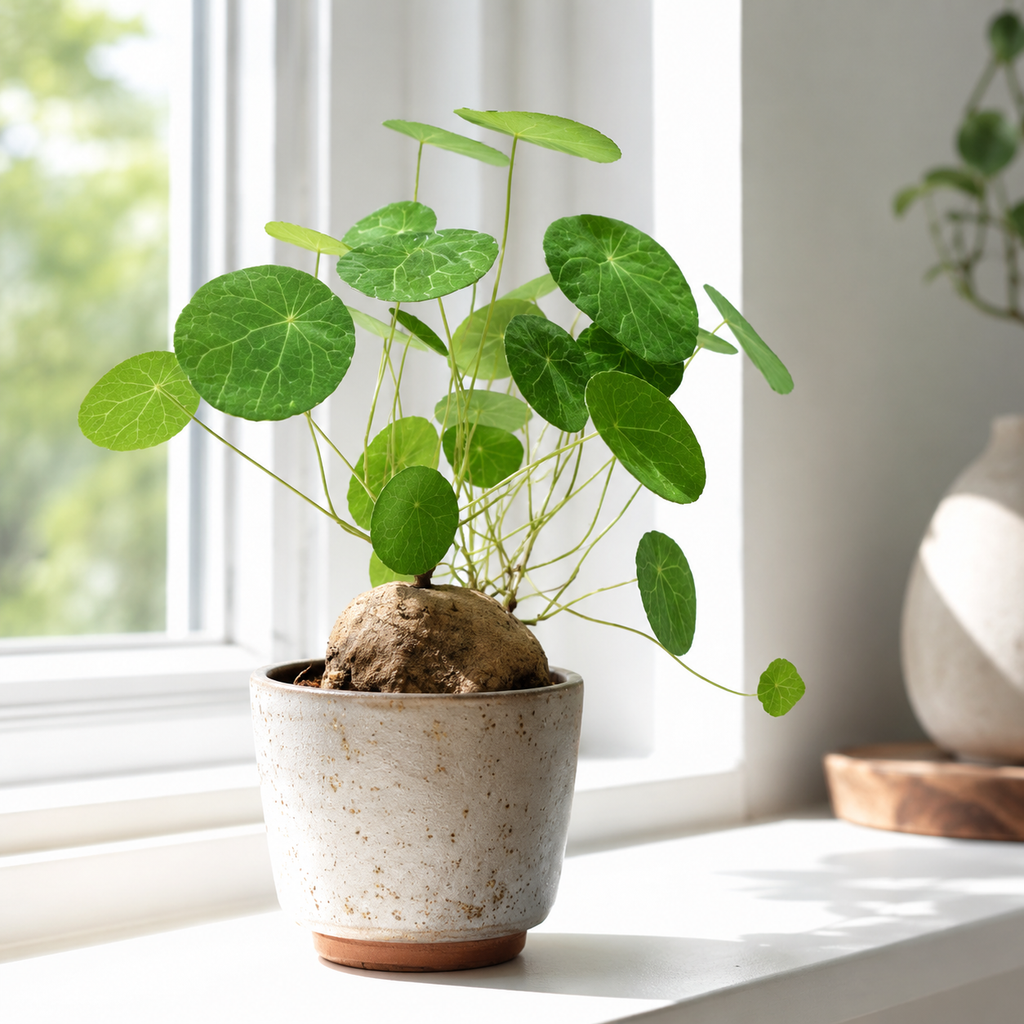Stephania Cephalantha Plant, 3.5 – 4" Caudex Stephania Erecta Bulb, Easy-to-Grow Indoor Vine Houseplant, Ideal for Home & Office Displays