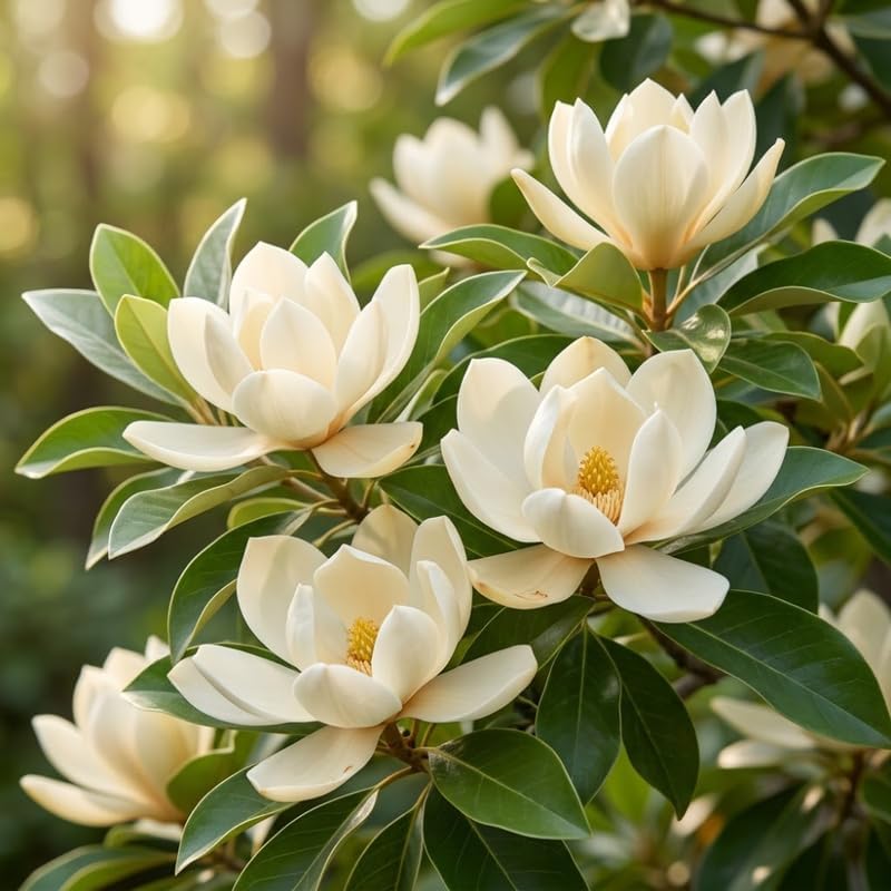 (No Ship to CA,HI,AK) Sweetbay Magnolia Tree, 3 Gallon Potted Plant, 3 Ft Tall, High-Vigor Cold-Hardy Flowering Shrub for Home Landscapes, Tree for Wet Soils with Lemon-Scented Blossoms