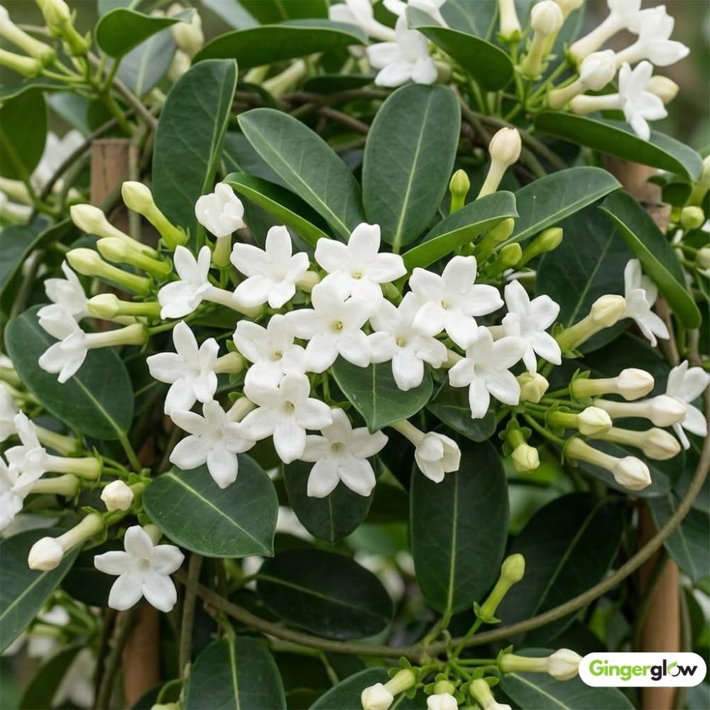 1 Bridal Wreath Jasmine Plant Live, 4-5 Inch Tall, Low Maintenance, Easy to Grow Jasmine Vine Plant Live, Sweetly Fragrant Blooms for Garden, Patio & Outdoor Spaces
