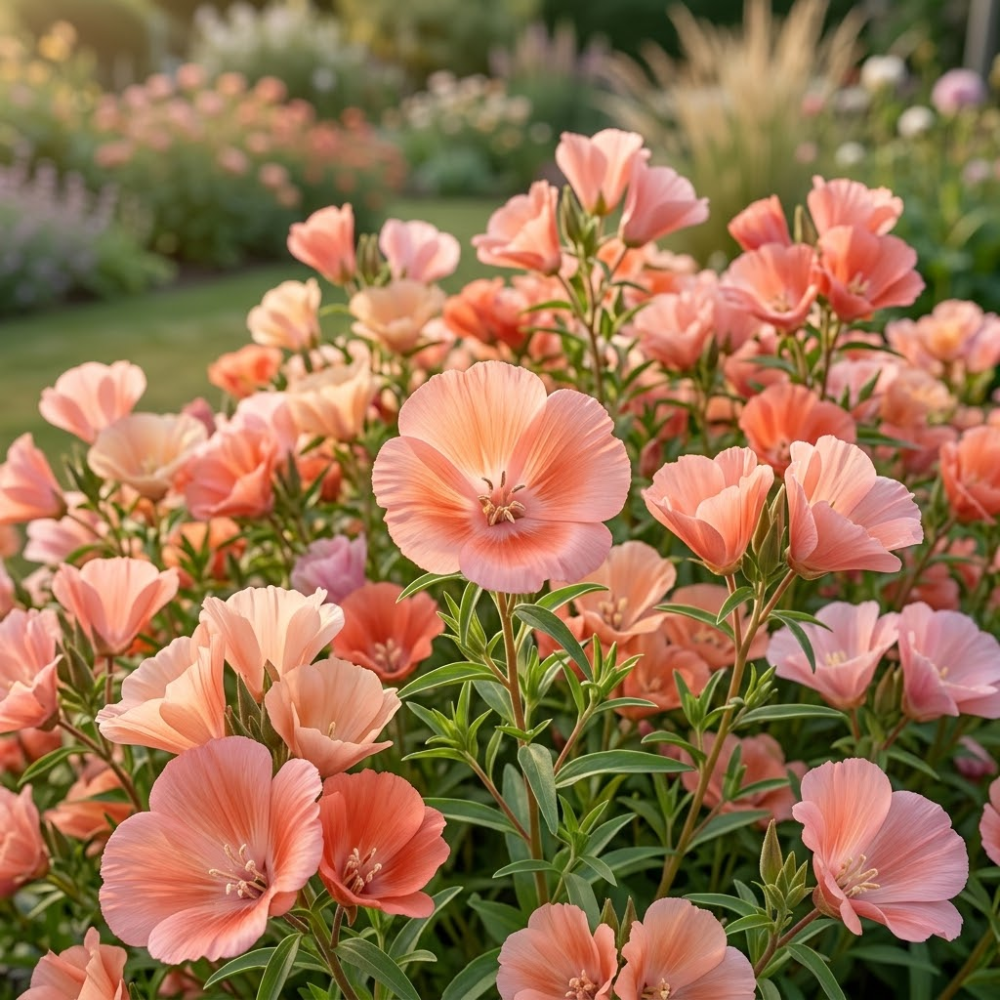 100 Pcs Light Salmon Clarkia Seeds for Planting Outdoors, Grow Robust, Easy to Care Pastel Pink Blooms for Yard Borders