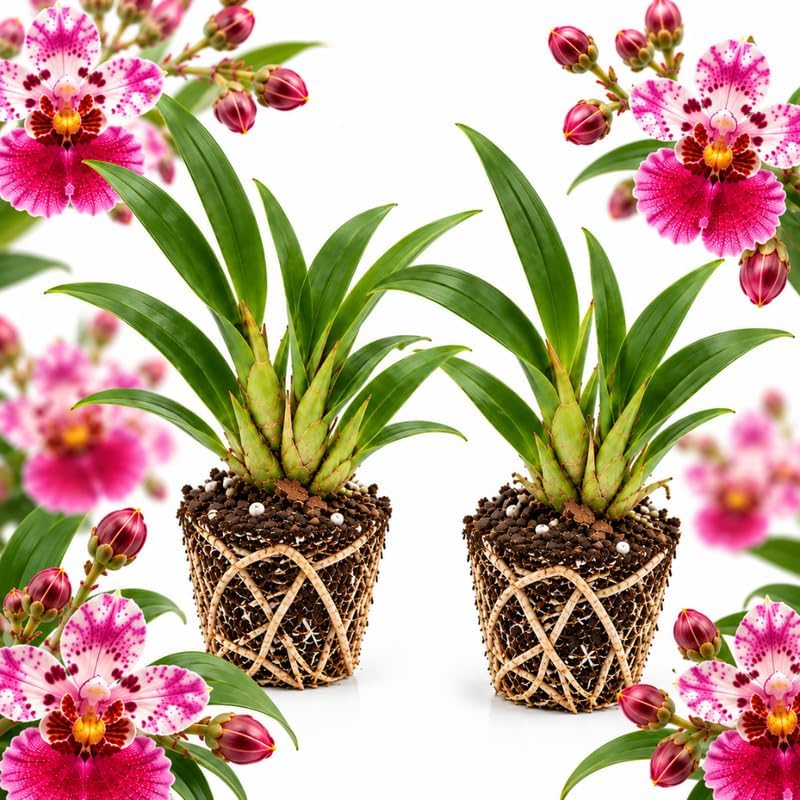 2 Hot Pink Tolumnia Oncidium Orchid, Dancing Lady Orchid