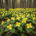 Yellow Trillium Bulbs for Planting, 5 Large Bulbs, Native Wildflower, Easy to Grow, Perennial Flower Bulbs for Growing Outdoors Indoors