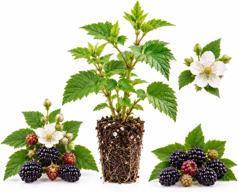 Boysenberry Plant Live, Berry Starter Plant 3-6" Tall