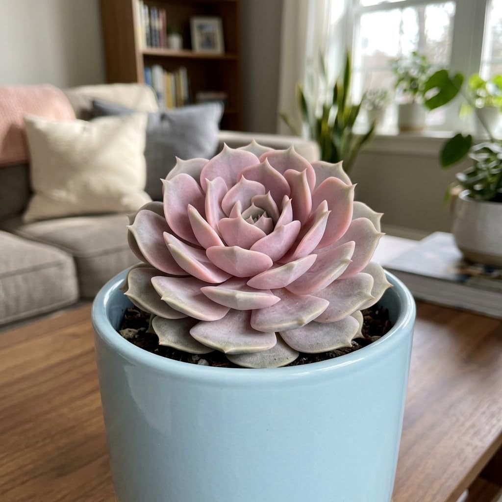 2 Echeveria Chroma Succulent Plants Live, 2 Inch Pot, Rare Live Succulent, Easy Care, Vibrant Color Indoor Houseplant for Home, Office Décor, Small Spaces & Gifts