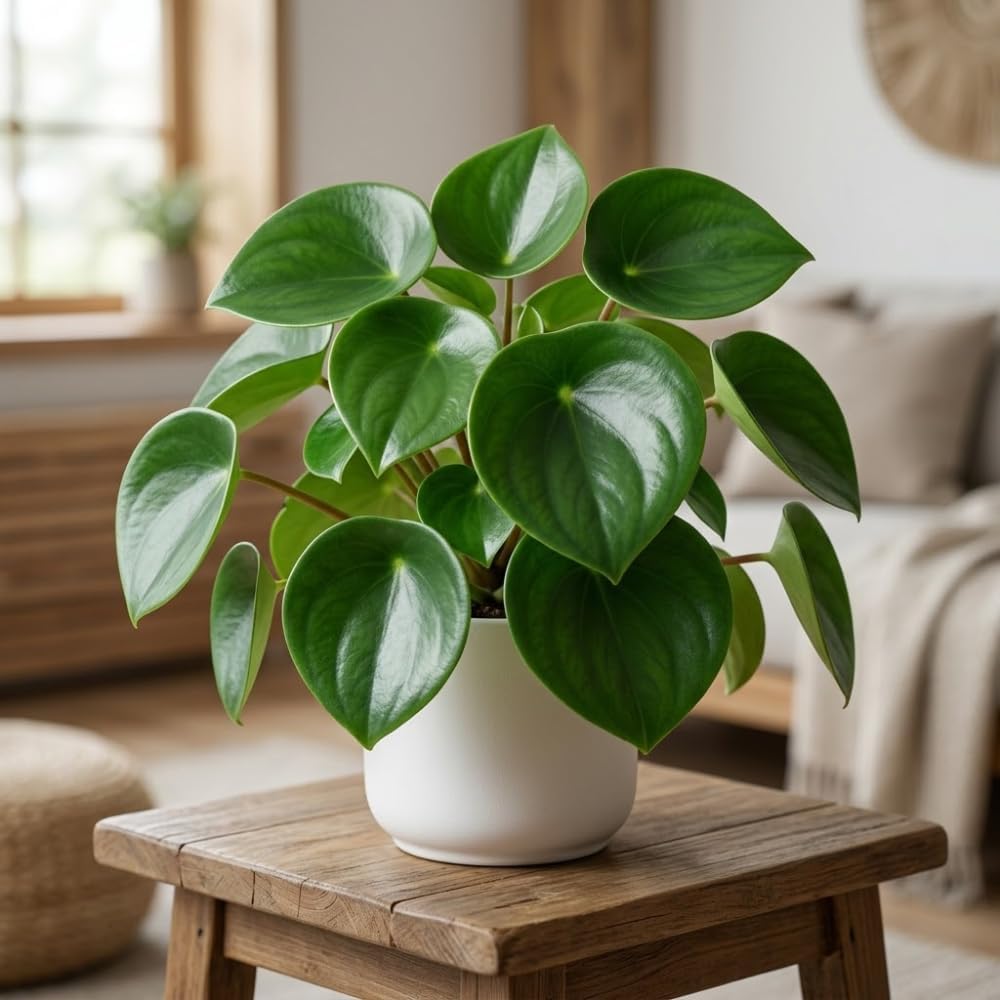 Peperomia Raindrop Live Plant in 4" Pot, Vigorous Potted Indoor Plant Starter with Glossy Teardrop Leaves, Sturdy Low Maintenance Pet-Safe Plant for Home Office & Desk Décor