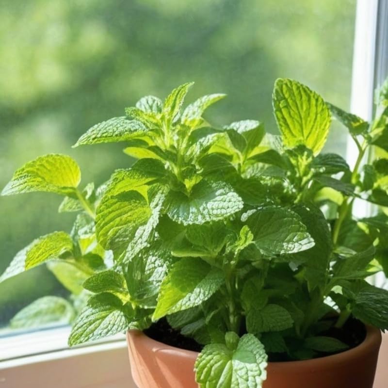 2 Chocolate Mint Plant, 3" Pot, Fresh Herb Plants Live, Mint Plants for Inside Windowsills or Outdoor Garden Beds