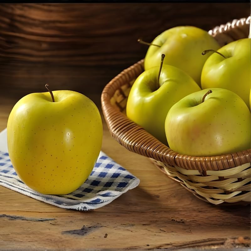 (No Ship to CA,HI,AK) Golden Delicious Apple Tree Live Plant, 5 Gallon Pot, Sweet Yellow Edible Fruit Tree for Home Orchards and Backyards