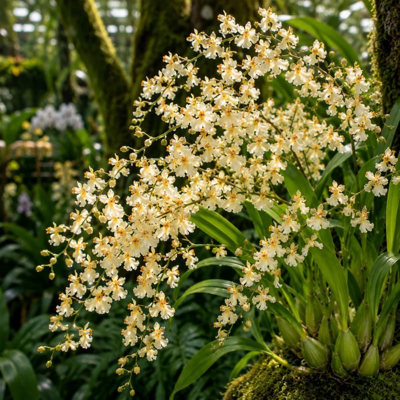 Oncidium Orchid Twinkle Live Plant, Fragrance Fantasy Oncidium Orchid Flower, Vibrant Blooming Houseplant for Indoor Decor, Home Office and Patio