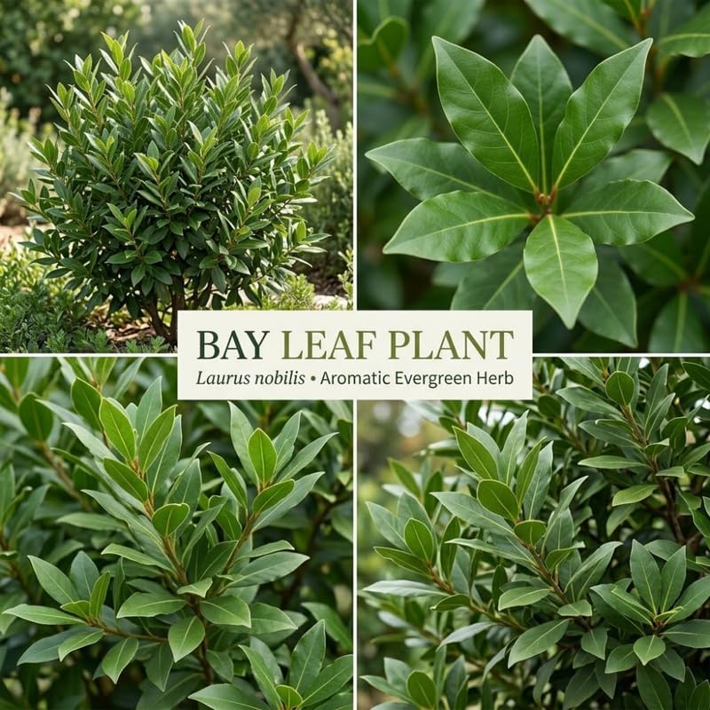 Bay Leaf Live Plant, 5-7 Inch Sweet Bay Tree Starter, Vigorous Culinary Herb for Indoor Kitchen Gardens & Outdoor Landscapes, Sturdy Aromatic Leaves