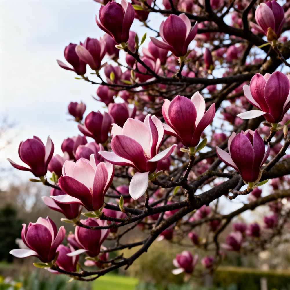 Ann Magnolia Tree Live, 12-18 Inch Tall in 2.5 Inch Pot, Low Maintenance Fragrant Multi-Petal Flowering Shrub for Small Yards and Focal Points