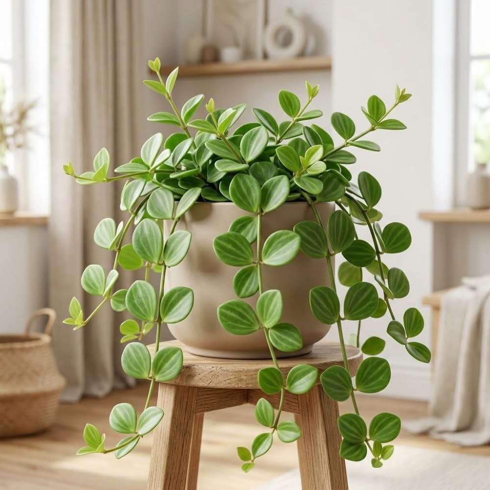 Peperomia Live Plant, Peperomia Hope Houseplant in 4'' Inch Pot, Easy Indoor Plant Live for Shelves, Desks & Small Spaces