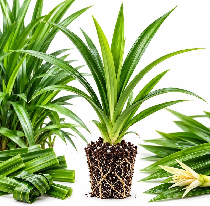 Live Pandan Plant, 3-6 Inch Tall Perennial Herb Plant