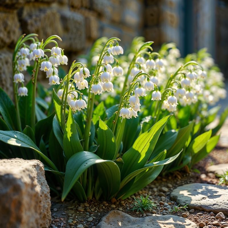 10 Live Lily of The Valley Plants Bare Roots, Easy Care May Bells, Fragrant Shade Plant for Outdoor and Indoor Use