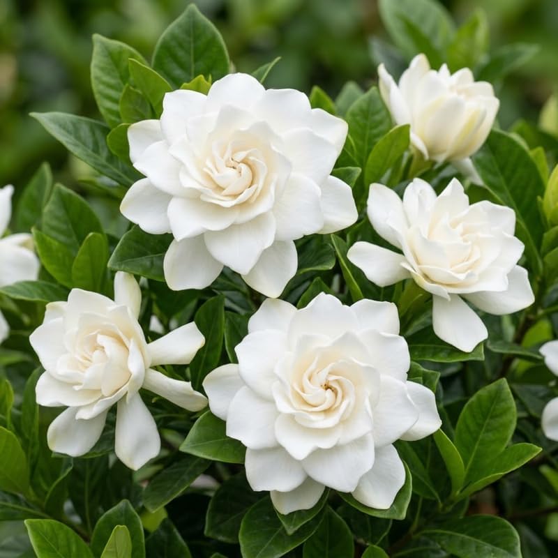 Frostproof Jasmine Gardenia Live Plant, 4-5 Inch Bare Root Starter, Vigorous Cold-Hardy Evergreen Shrub with Fragrant White Blooms, Sturdy Low Maintenance Flowering Hedge