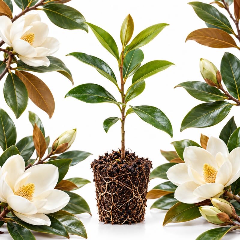 Sweetbay Magnolia Tree Plant Live, 3-6" Magnolia Virginiana Tree