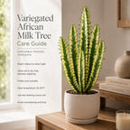 African Milk Tree, 3 Inch Pot, Robust Euphorbia Trigona Succulent with Teardrop Leaves, Sturdy Growth