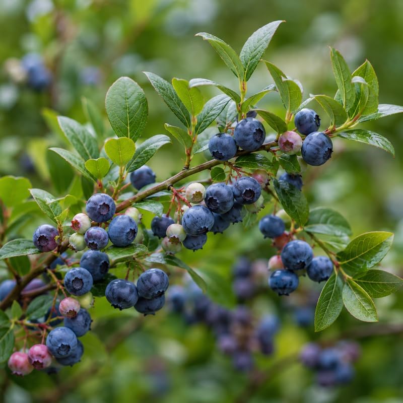 Small Huckleberry Plant Live for Planting in Pot, Easy Care, Native Berry Bush with Sweet Edible Fruit, Suitable for Outdoor Garden & Borders