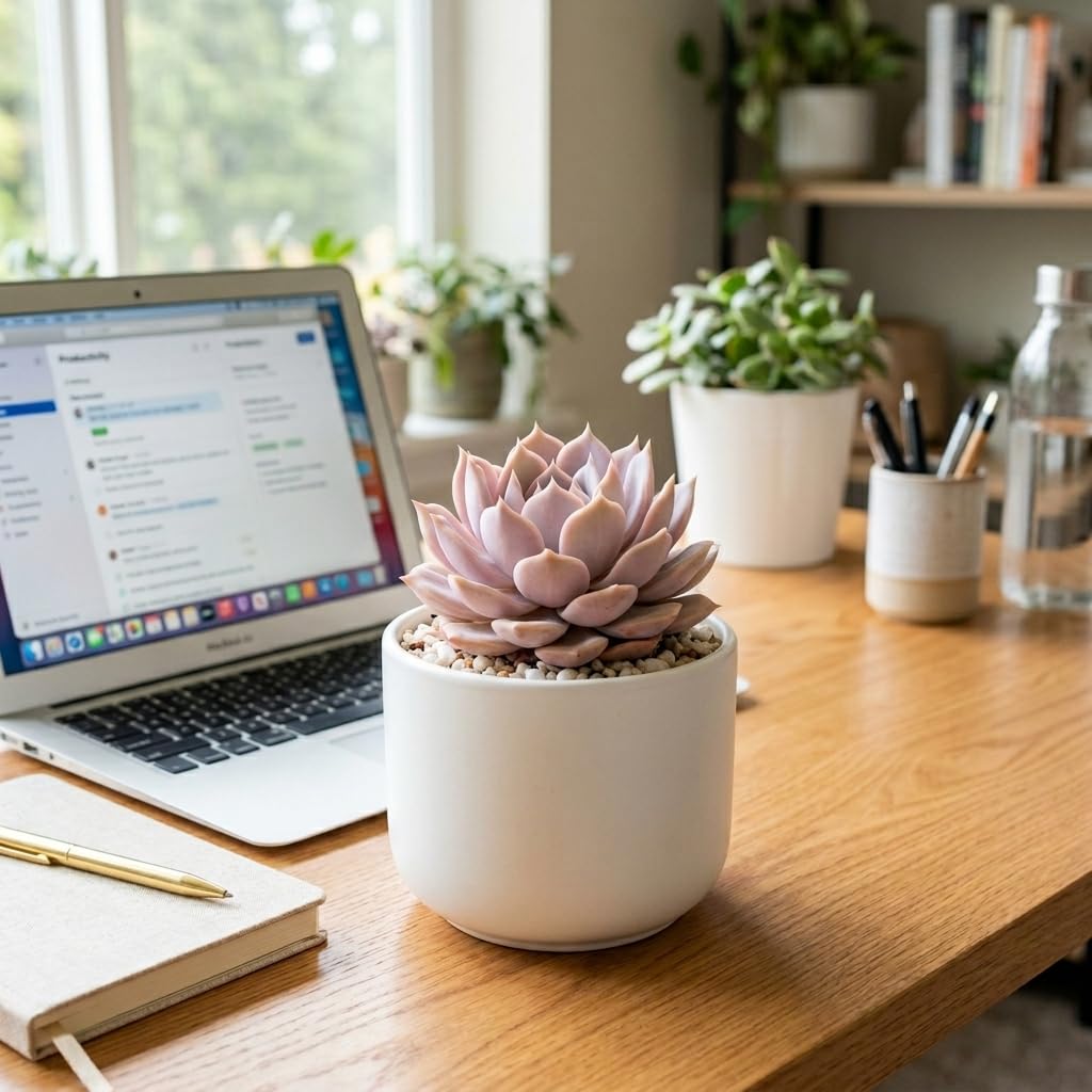 Live Succulent Echeveria Chroma, 2 Inch Pot Rare Succulent Plant Live, Easy Care, Beautiful Vibrant Color for Indoor Décor, Desk & Small Spaces
