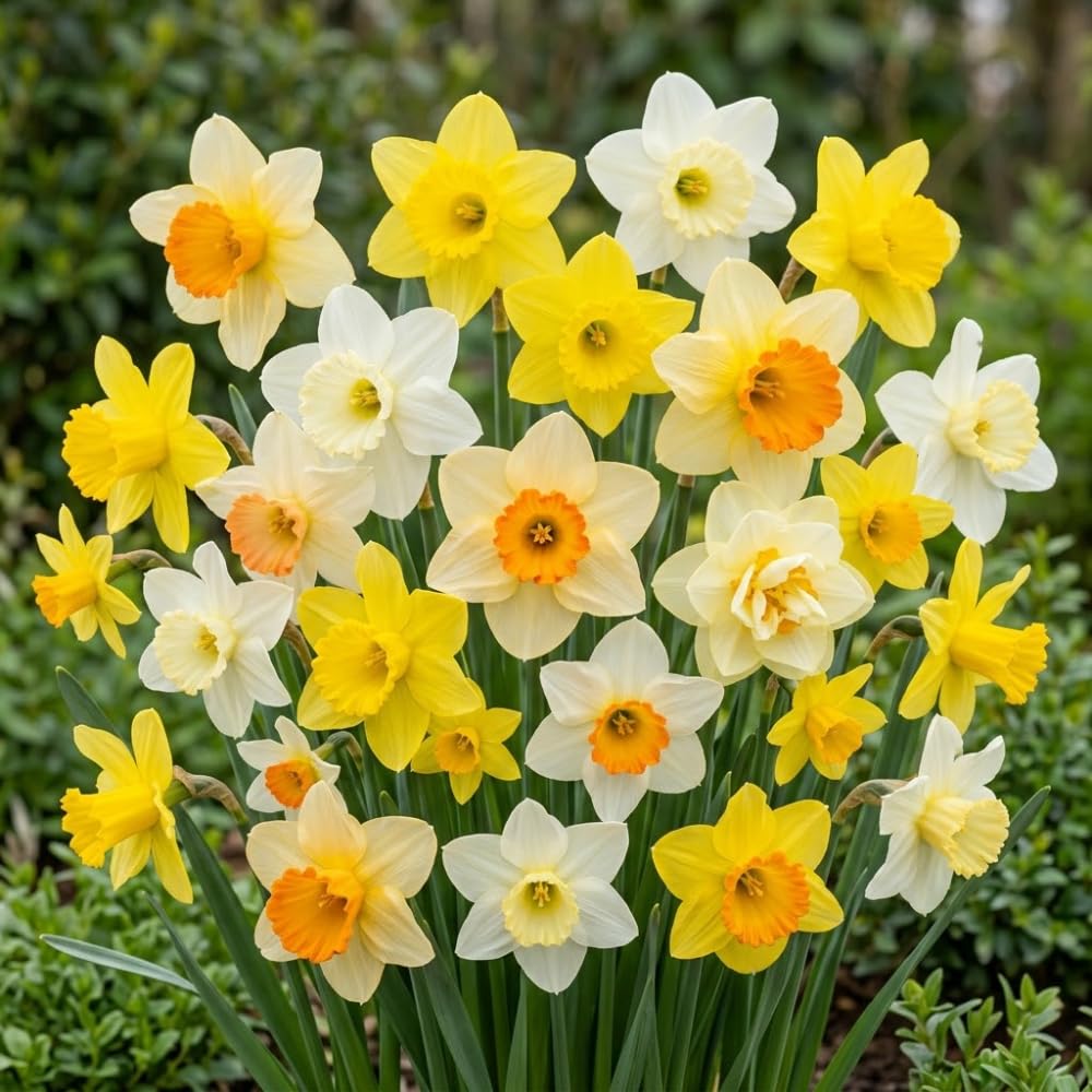 50 Wild Daffodil Bulbs, Lent Lily, Yellow Spring Flowering Perennial for Garden Borders, Cold-Hardy Narcissus for Early Spring Blooms