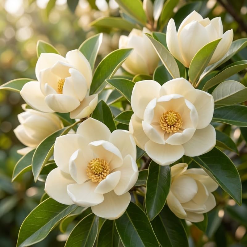 (No Ship to CA,HI,AK) Sweetbay Magnolia Tree Live Plant, 3 Feet Tall in 3 Gallon Pot, Vigorous Cold-Hardy Flowering Plant, Sturdy Low Maintenance Shade Tree with Fragrant White Blooms