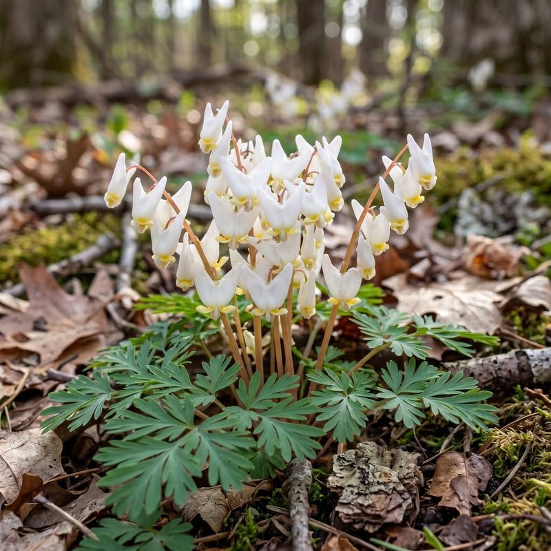 20 Dutchman’s Breeches Bare Root Plant, Dicentra cucullaria, Low Maintenance, East to Grow, Cold Hardy, Shade-Loving Perennial for Woodland Gardens & Landscapes
