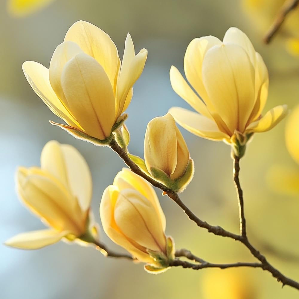 2 Ann Magnolia Tree, 12-18 Inch Tall in 2.5 Inch Pot, Vigorous Spring Bloomer for Sunny Backyard Landscapes, Fragrant Flower Tree