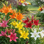 Yellow Asiatic Lily Bulbs, Set 8 Lilly Bulbs for Planting Outdoors, Well-Rooted Plant Starters, Vibrant Yellow Bloom Starters for Home Landscapes and Pots
