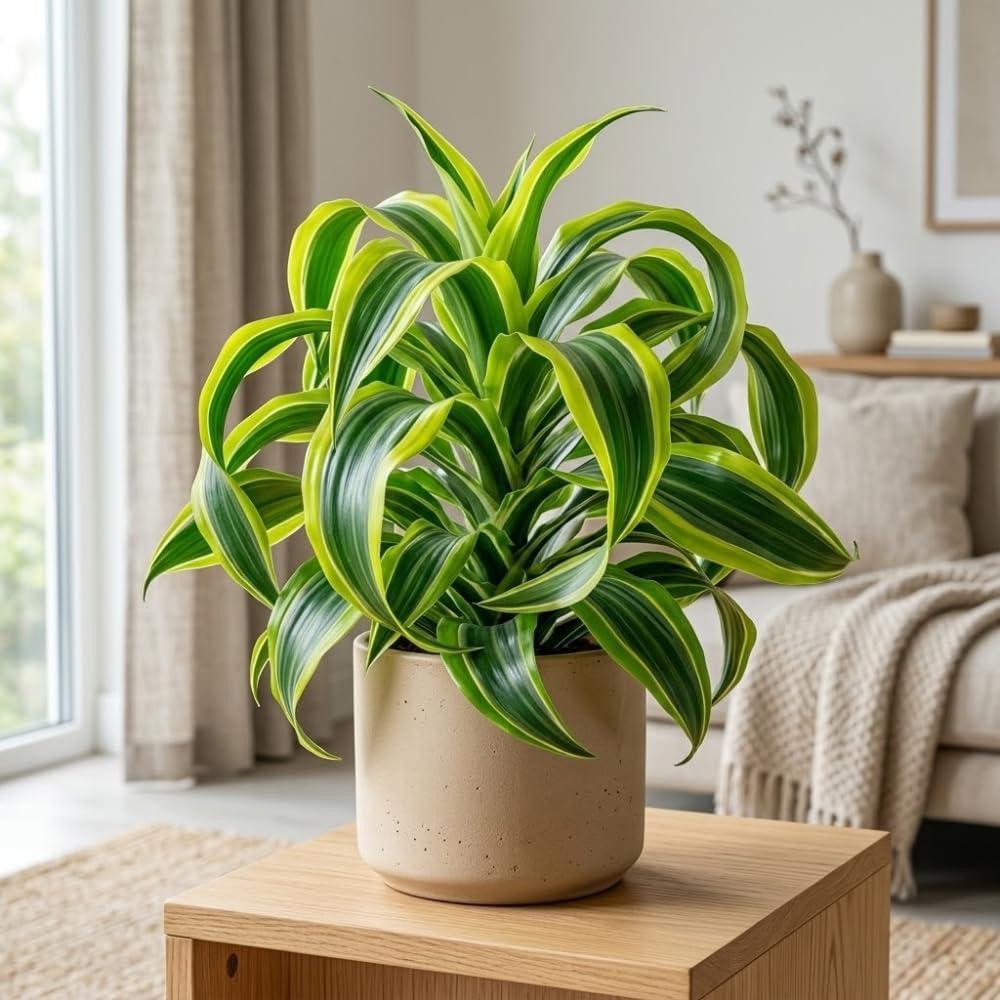 2 Dracaena Tornado Plant, 4" Pot, Easy to Care Low Light Adaptable Décor, Robust Tropical Houseplant, Sturdy Upright Growth