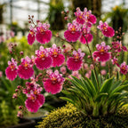 Hot Pink Tolumnia Oncidium Orchid Plant, Dancing Lady Floral Shrub, Easy Care Indoor Blooming Plant for Garden and Home Decor