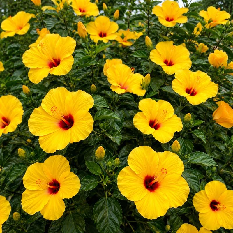 2 Tequila Tropical Hibiscus Plants Live, 6-10" Tall Hibiscus Tree (No Pot), Easy Care Perennial Flower Plant, Ideal for Gardens & Patio