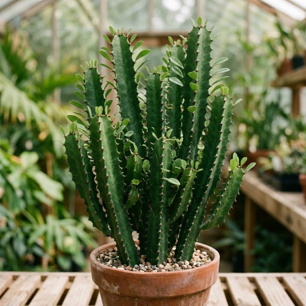 African Milk Tree, 3" Pot, Euphorbia Trigona Succulent with Striking Stems for Living Rooms, Easy to Care Decor