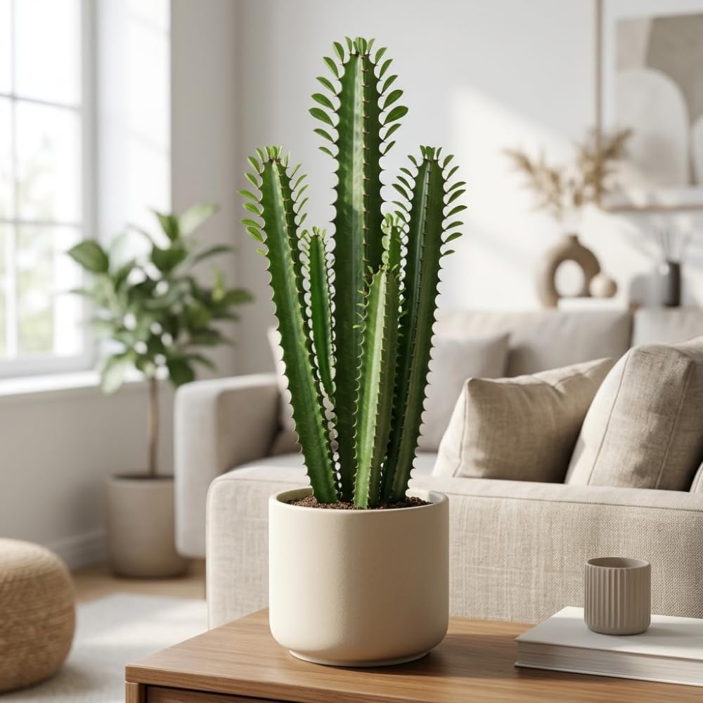 African Milk Tree, 3" Pot, Euphorbia Trigona Succulent with Striking Stems for Living Rooms, Easy to Care Decor