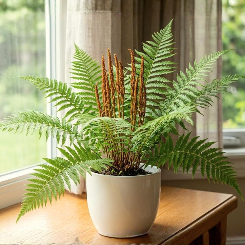 10 Cinnamon Ferns Live Plants Outdoor, Well-Rooted Rhizome Starters, Cold-Hardy Shade Plant for Home Landscapes and Large Pots