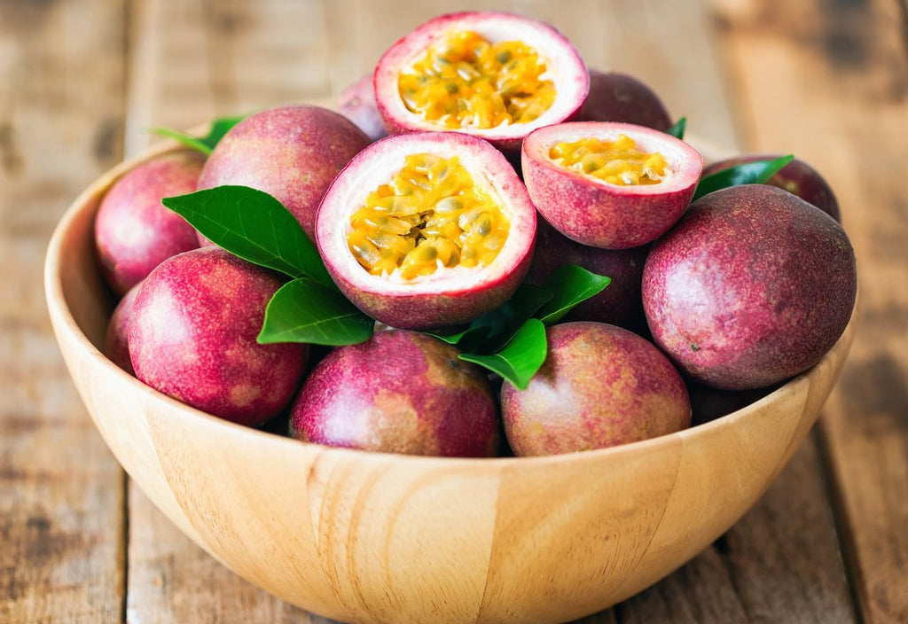 (No Ship to CA, HI, AK) Red Passionfruit Tree Live Plant, 1-2 Feet Tall in 1 Gal Pot, Fast Growing Fruit Trees Live Plants Ready to Fruit, Cold Hardy Tropical Fruit Trees