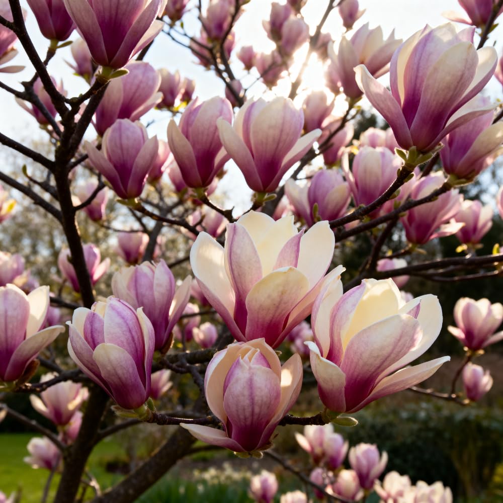 Ann Magnolia Tree Live Plant, 12-18" Potted Plant in 2.5" Pot, Cold-Hardy Early Spring Blooming Tree for Backyard and Garden Rows