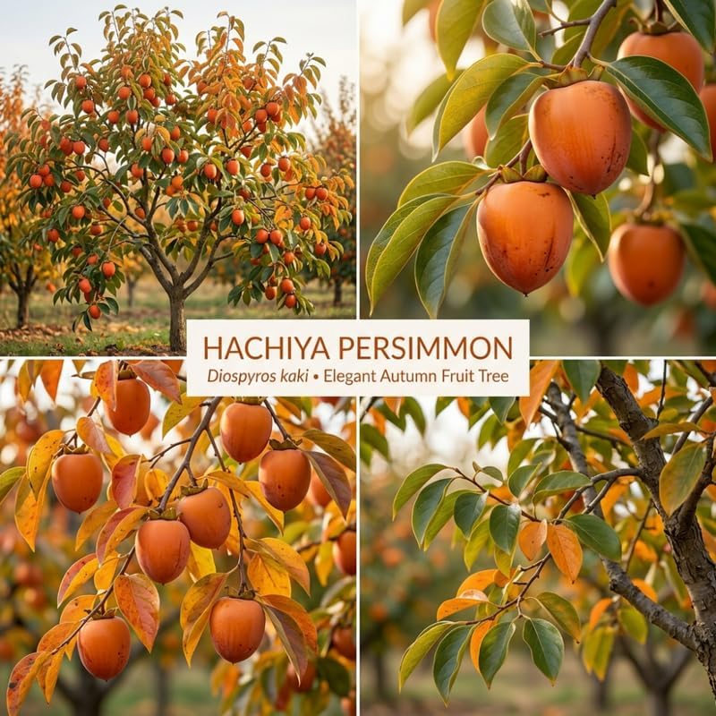 (No Ship to CA,HI,AK) Hachiya Persimmon Tree Live Plant, 3 Gallon Pot, High-Vigor Cold-Hardy Tree for Home Landscapes, Deciduous Shade Tree