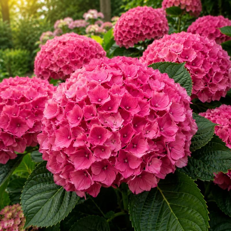 Hydrangea Live Plant, French Hydrangea Macrophylla Plant 4-6 Inch Tall, Well-Rooted, Color Changing Blooms for Shady Yard Borders