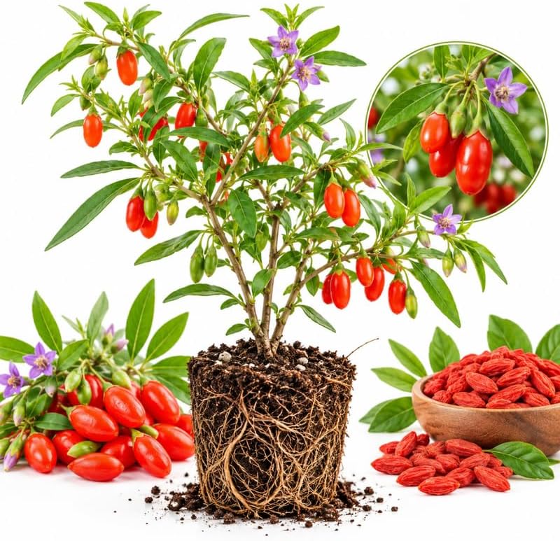 Goji Berry Plant Live, 4-8" Goji Berry Fruit Bush