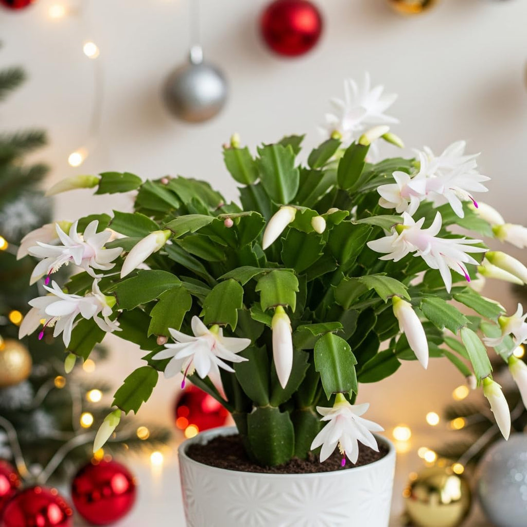 Purple Christmas Cactus Plant Live | 3 to 4 Inch Tall Indoor Decorative Plant for Home & Office | Live Christmas Cactus Plants Houseplants | Christmas Hanging Baskets for Outdoors