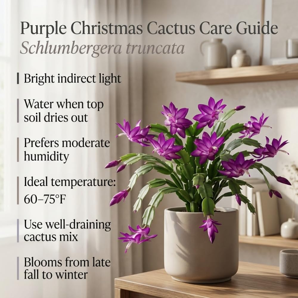 2 Orange Christmas Cactus Live Plant, 5-6 Inch Tall, Easy to Care Indoor Winter Houseplant for Office Desk and Patio Decor, Vigorous Live Holiday Plant