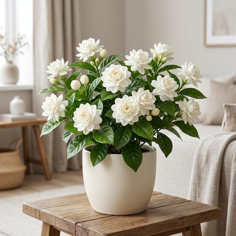 (No Ship to CA,HI,AK) Duke Jasmine Plant Live, 1 Gallon Pot, Low Maintenance Highly Fragrant Shrub for Homeowners, Sturdy Starter for Elegant Floral Displays