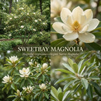 (No Ship to CA,HI,AK) Sweetbay Magnolia Tree, 3 Gallon Potted Plant, 3 Ft Tall, High-Vigor Cold-Hardy Flowering Shrub for Home Landscapes, Tree for Wet Soils with Lemon-Scented Blossoms