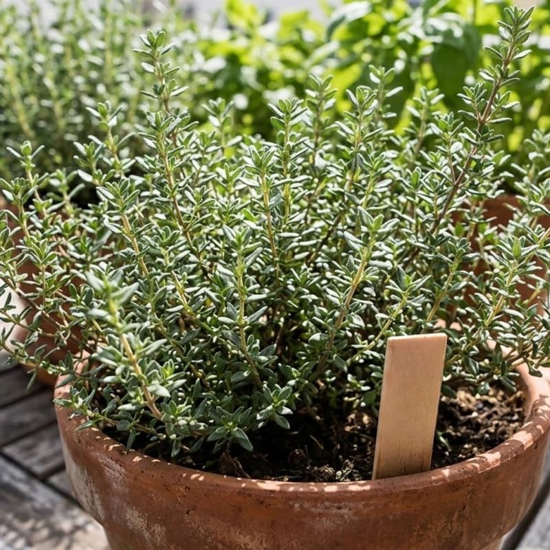 Thyme Plant, French Thyme Herb,4" Tall, Aromatic Culinary Herb, Well-Rooted, Drought Tolerant & Cold-Hardy Edible Plant